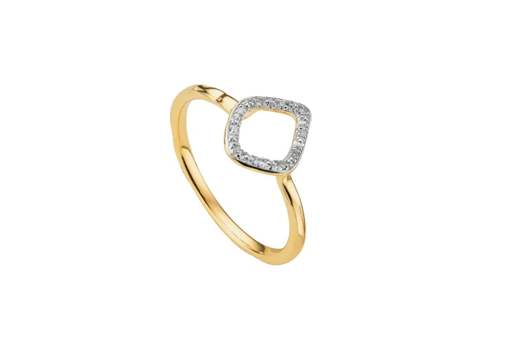 a gold and diamond ring