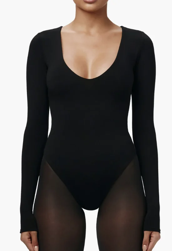 a model in a bodysuit