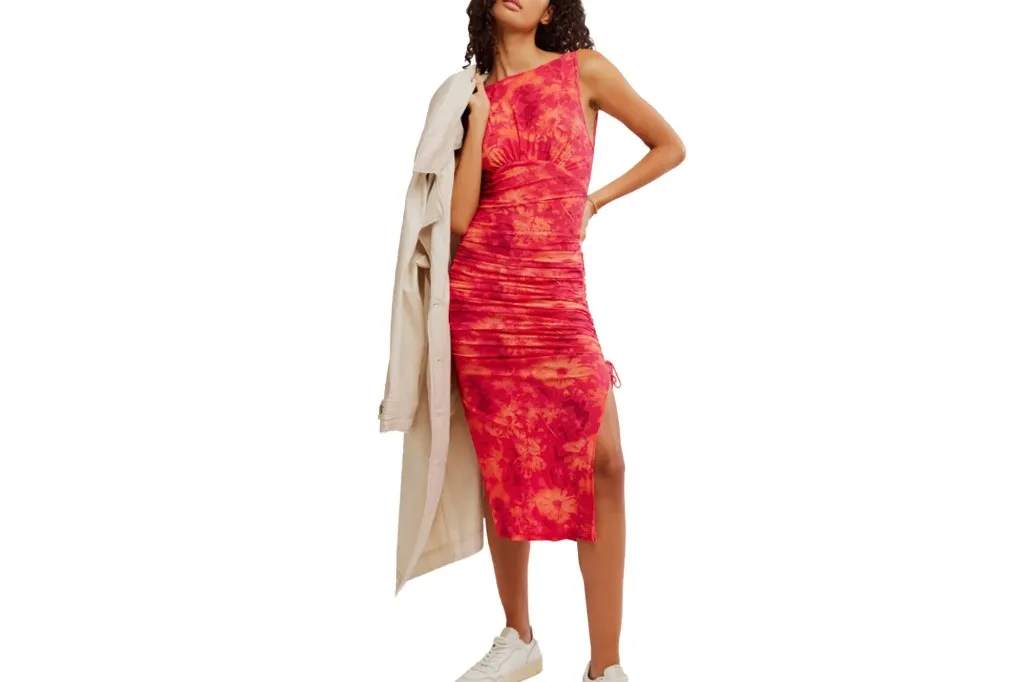 a model in a dress