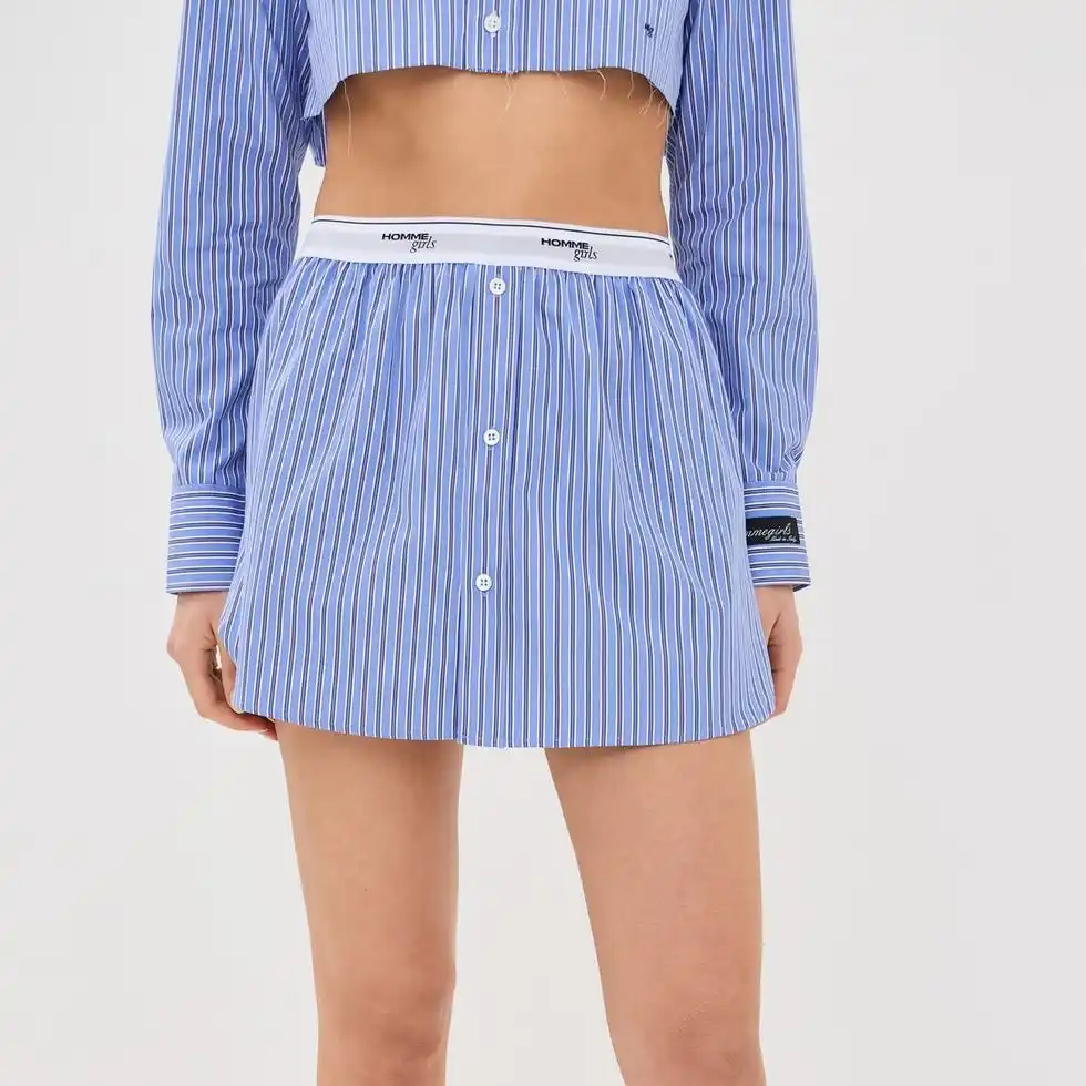 Shirttail Mini Skirt