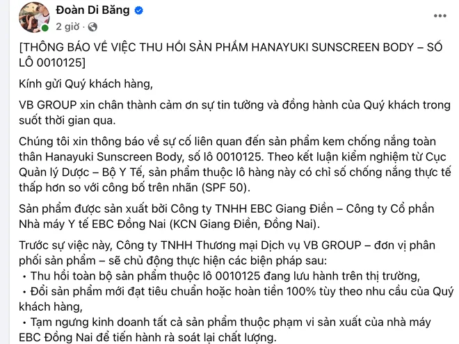 Đoàn Di Băng và những lùm xùm quảng cáo sản phẩm liên quan sức khỏe - 8