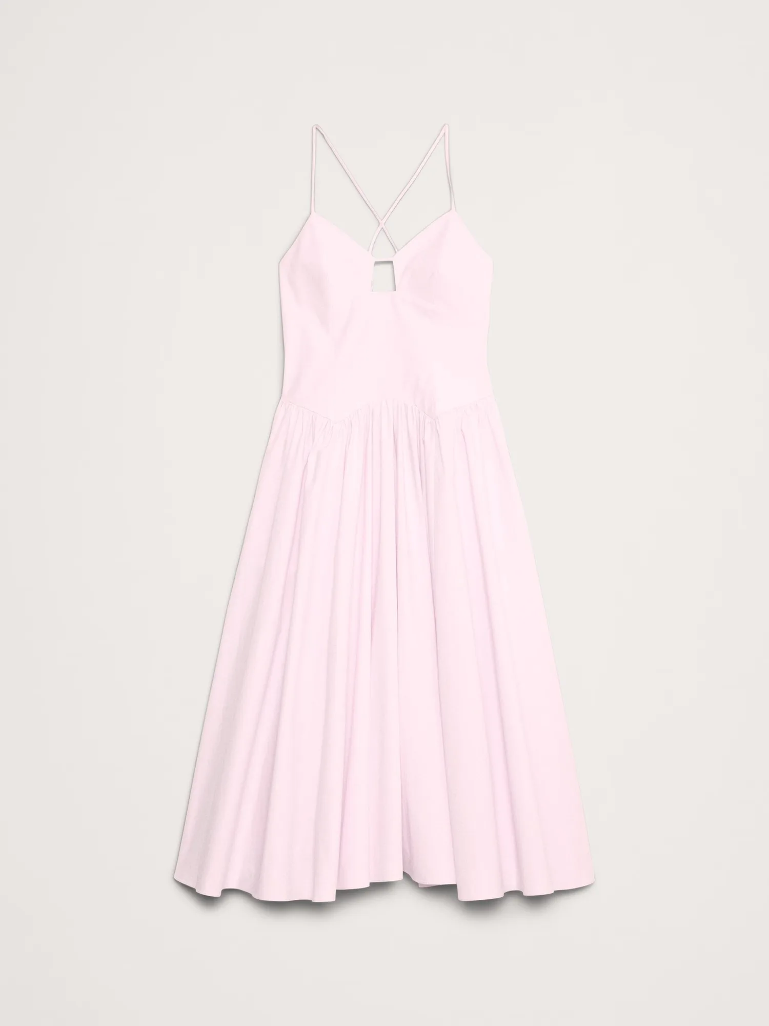 bananarepublic, Stretch-Cotton Poplin Long Midi Dress