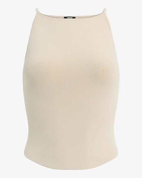 Express, Two Piece Set: Linen-Blend Square Neck Cami + Linen-Blend High Waisted Wide Leg Pull on Pant