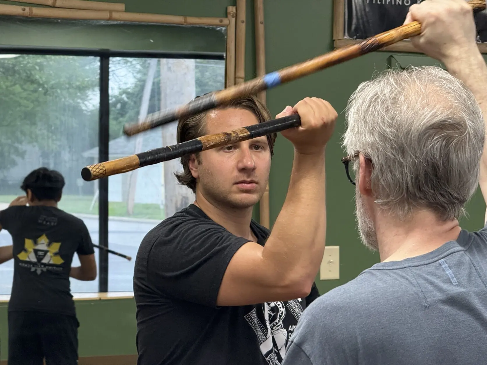 man doing martial arts