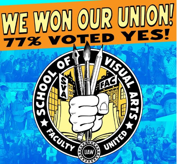 Service & Solidarity Spotlight: Faculty at New York’s School of Visual Arts Form Union