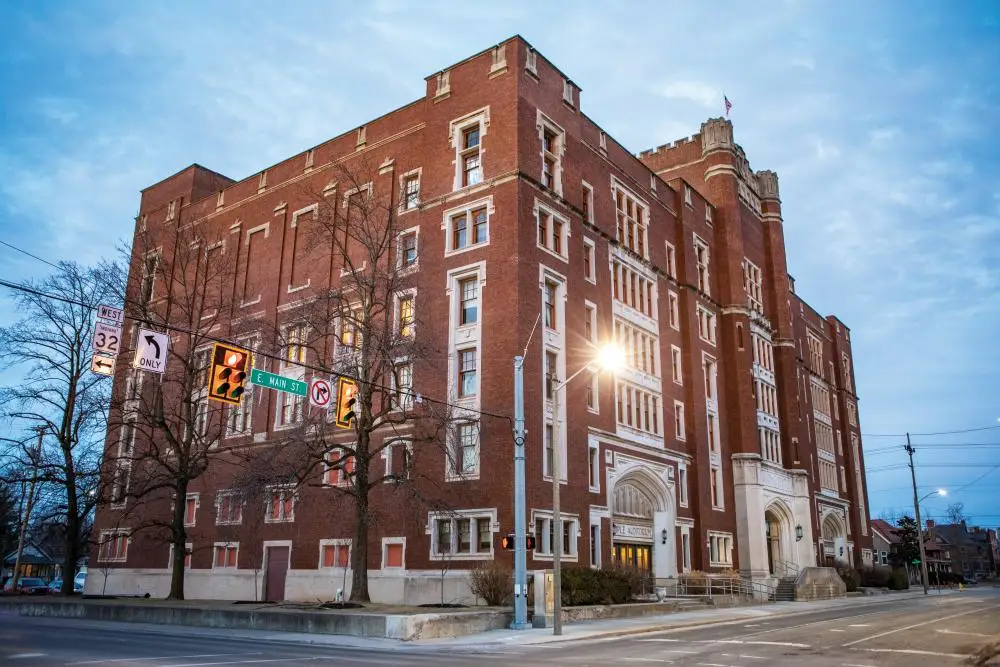 The Cornerstone Center for the Arts in downtown Muncie.