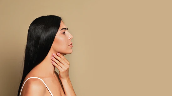 The thyroid is a gland that’s located in the front of the neck below the larynx (Adobe stock)