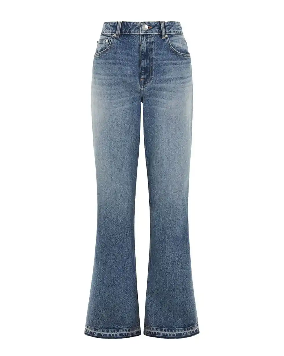 Aligne mid-rise straight flare jeans