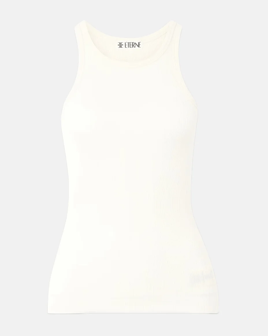 Éterne ribbed stretch jersey top