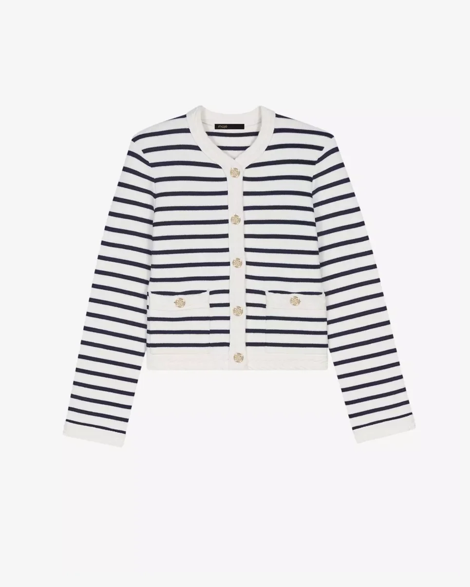 Maje stripe-pattern cardigan