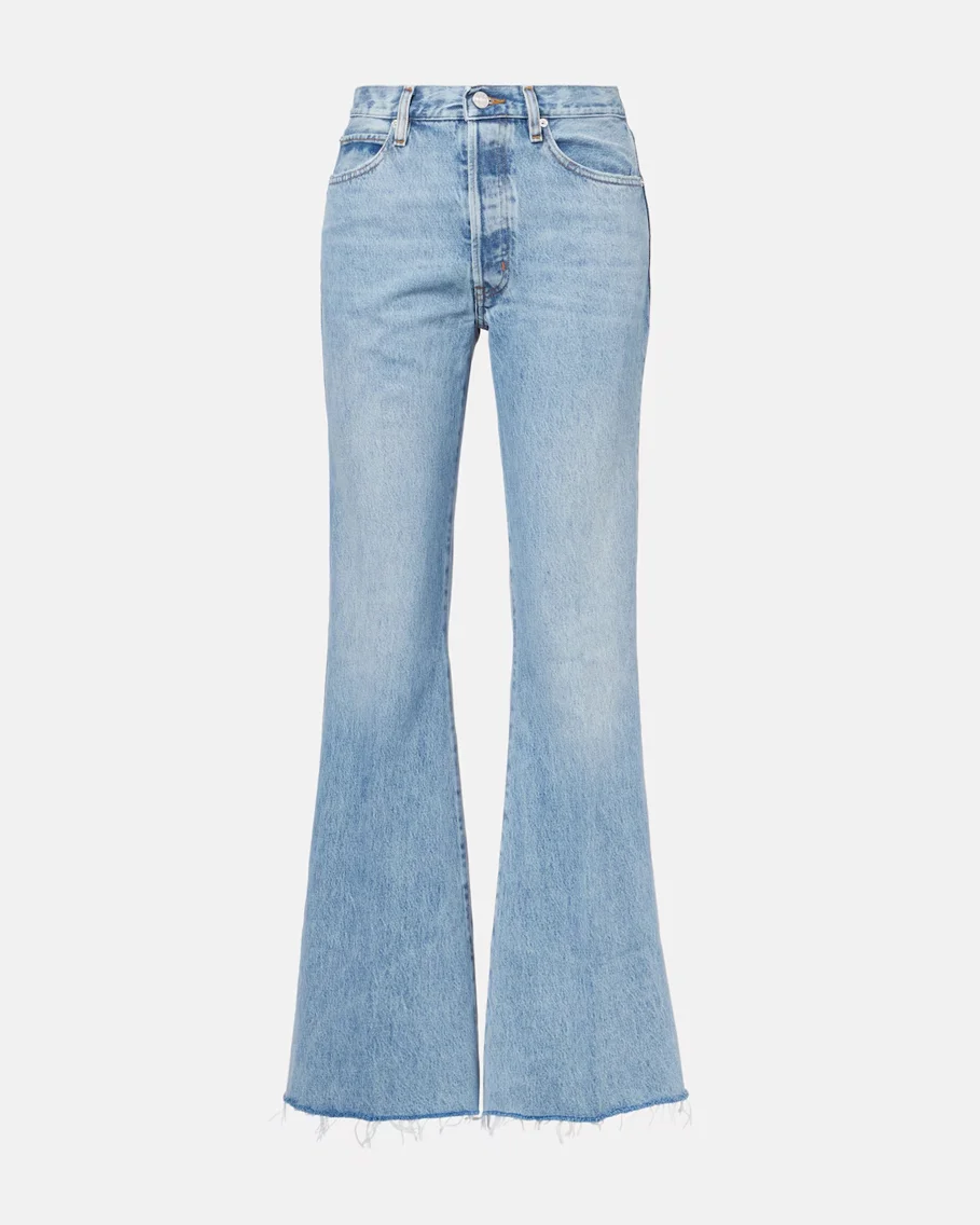 Frame the lax high-rise flared jeans