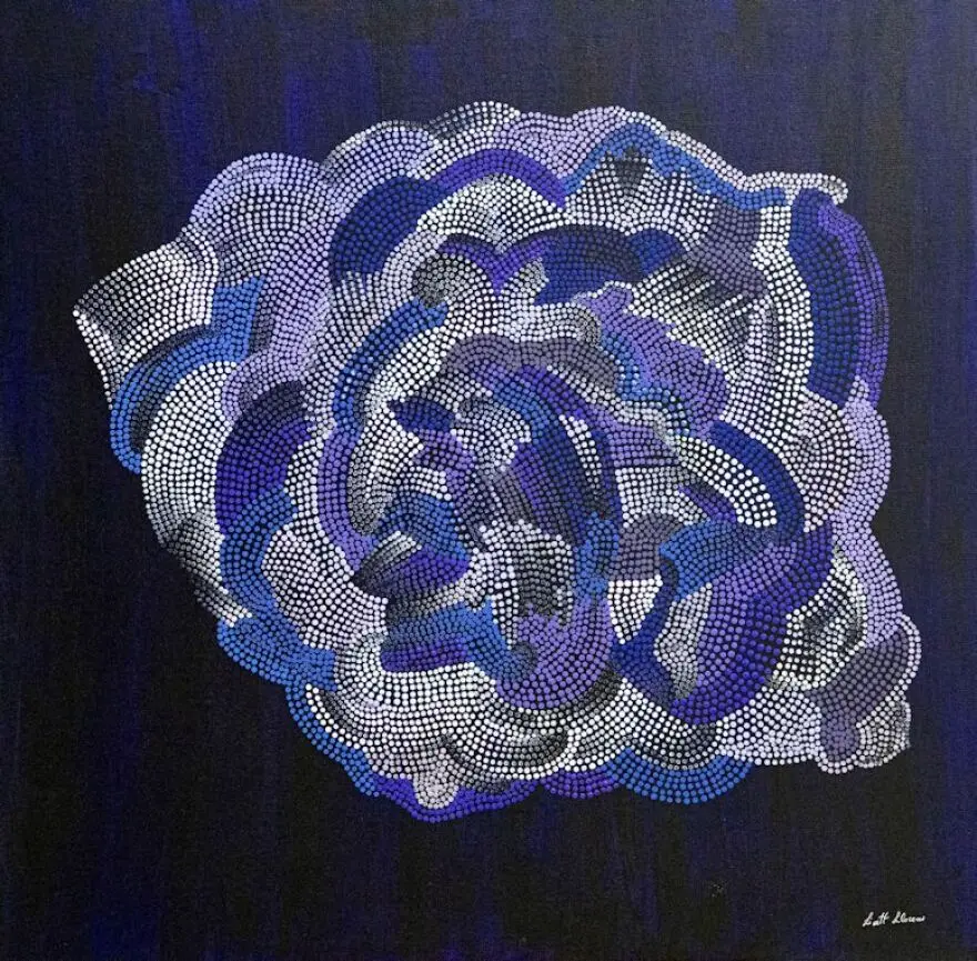 Artist Lisett Lorens' 'Purple Flower Moment' is among the works the Marco Island Center for the Arts is taking over to the Miami Museum of Contemporary Art of the Americas.