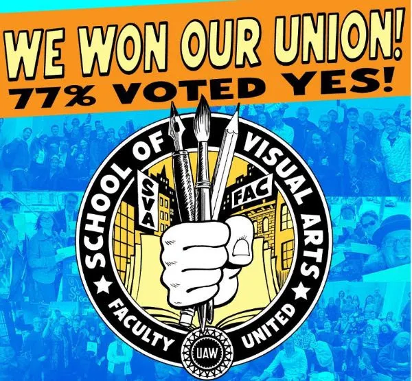 Faculty at New York’s School of Visual Arts Form Union | New York City Central Labor Council, AFL-CIO