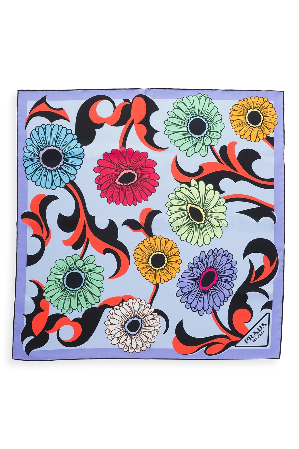 Prada, Printed Silk Twill 55CM Square Scarf