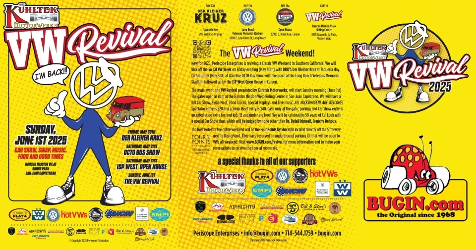 VW Revival Car Show Weekend flyer 2025
