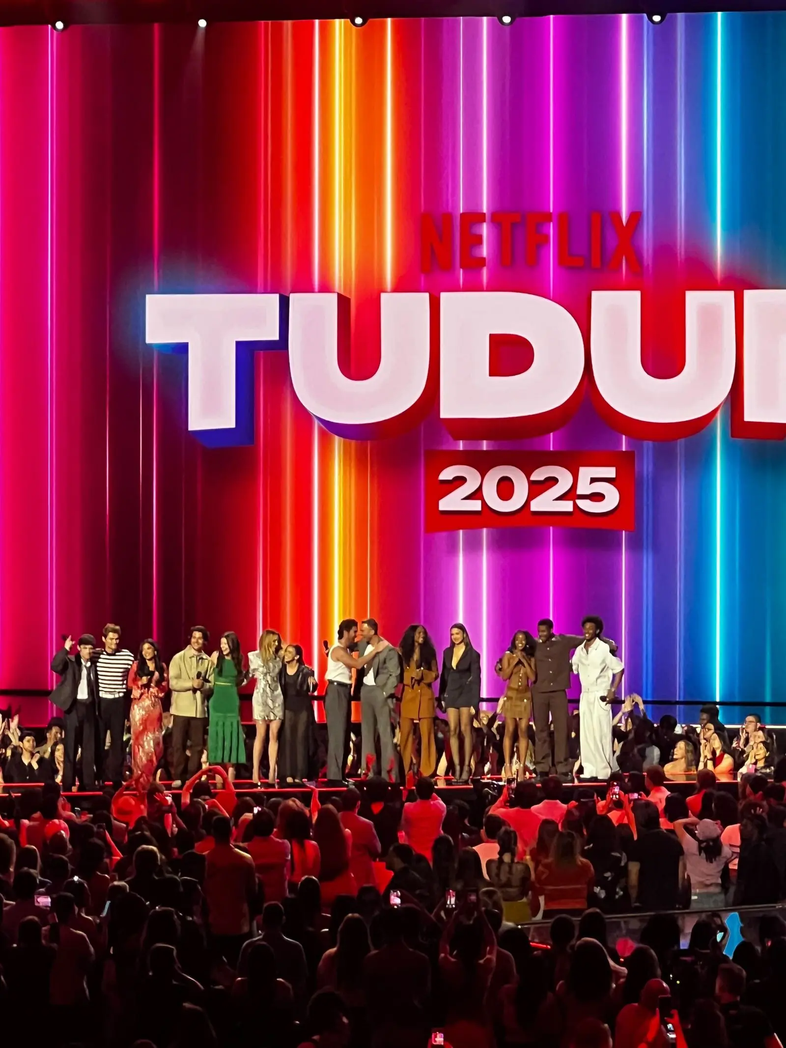 Netflix YA show casts on TUDUM Live Event stage