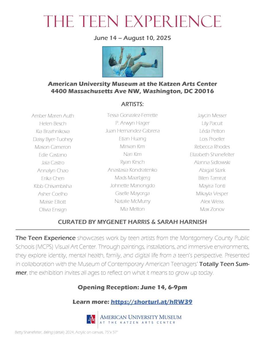 Teen Artists from MCPS to Exhibit at American University Museum