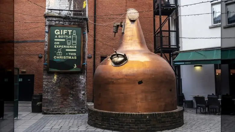 A copper pot still at the Jameson distillery