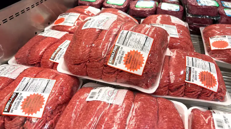 Kirkland Signature ground beef packages