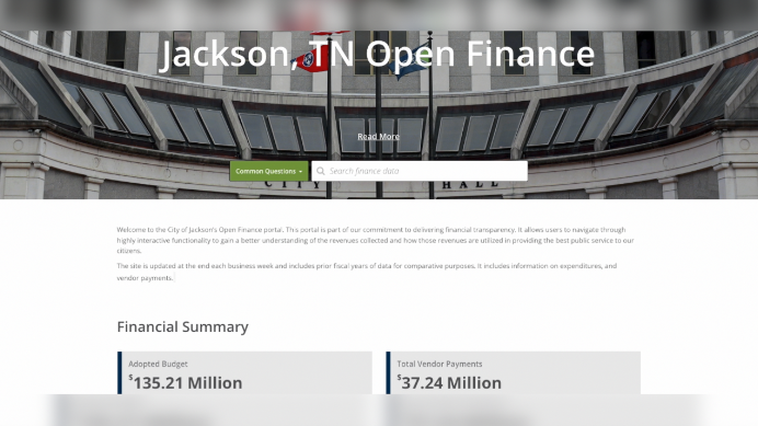 City of Jackson’s Open Finance Portal lets residents track their tax dollars