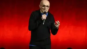 Danny Boyle at the Sony Presentation and Opening Night as part of CinemaCon 2025 held at Caesars Palace on March 31, 2025 in Las Vegas, Nevada.