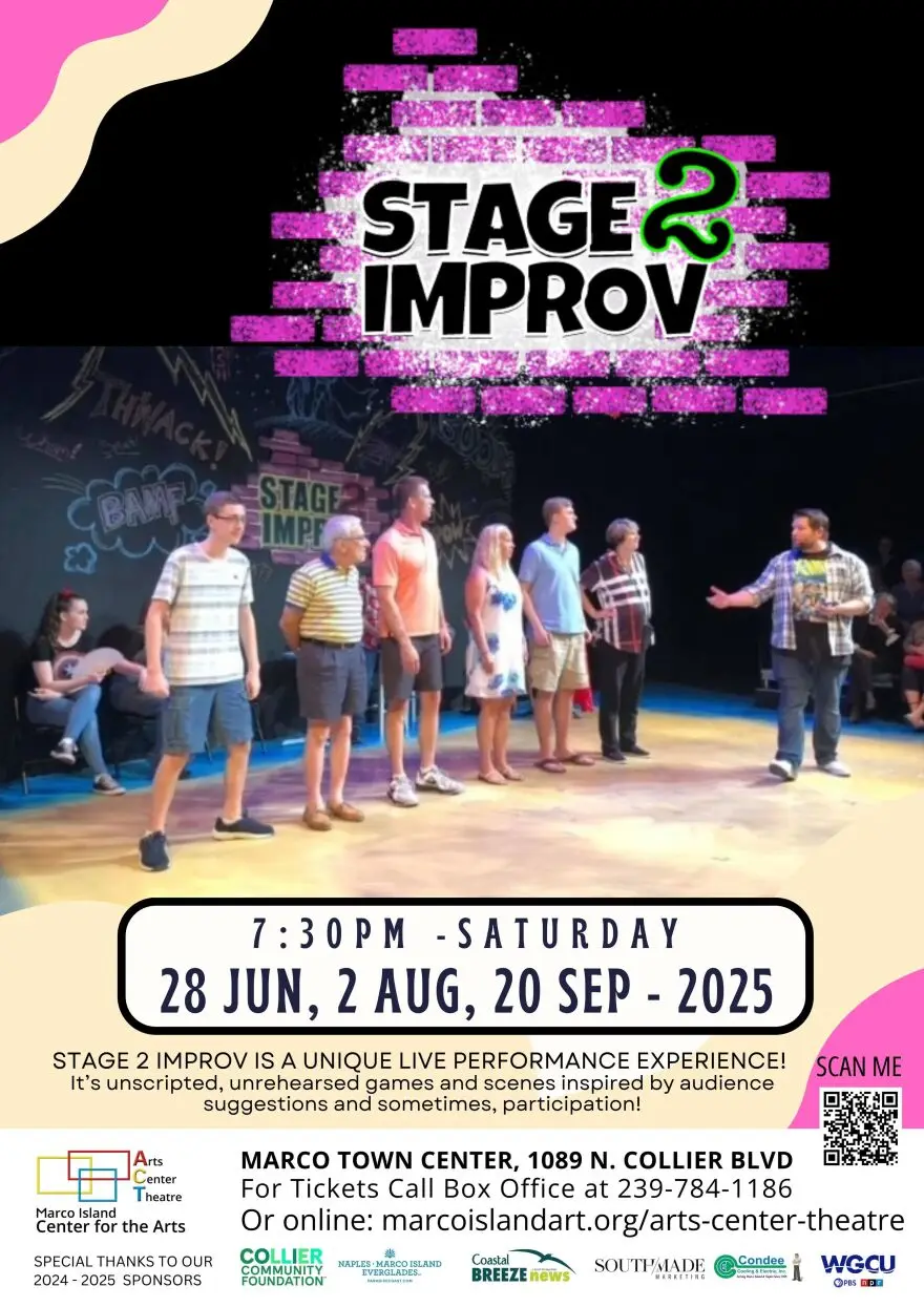 Marco Island Center for the Arts Poster for Stage 2 Improv