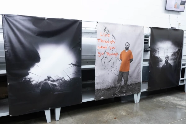 a final student showcase of very large images and imagery of inmate life 