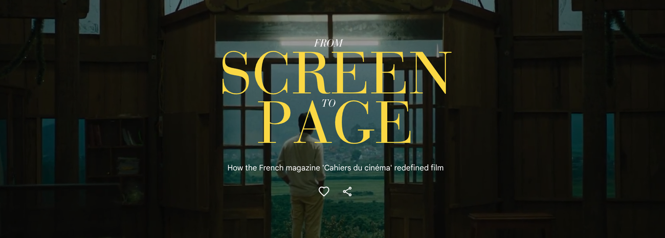 From screen to page: Cahiers du cinéma on Google Arts & Culture