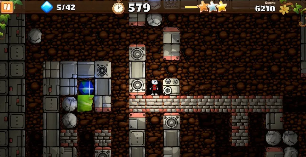 Boulder Dash 40th Anniversary Gameplay screenshot, featuring one of the selectable characters