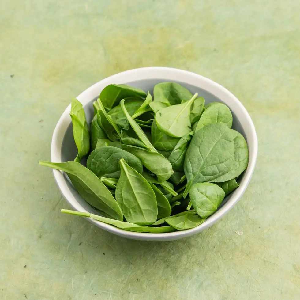 baby spinach in a bowl.