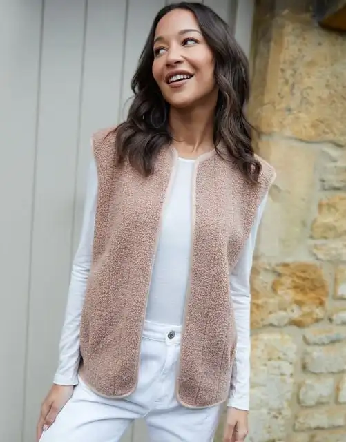 Borg gilet, £28, Threadbare