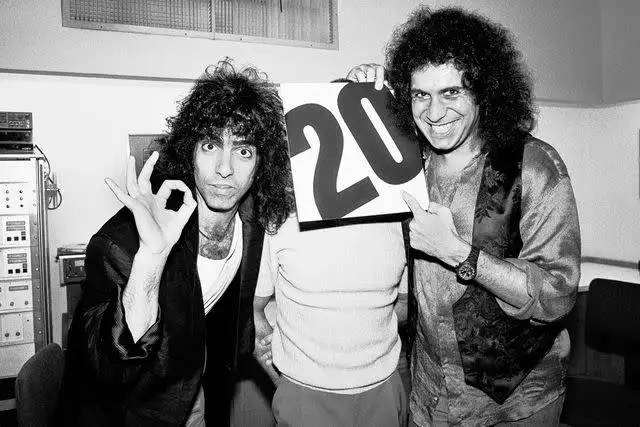 Gary Gershoff/Getty Paul Stanley and Gene Simmons without the makeup in 1985