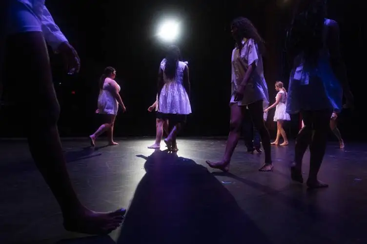 Graduate dancers take the stage during the Pioneer Valley Performing Arts graduation ceremony at the Academy of Music, Thursday, June 5, 2025, in Northampton.