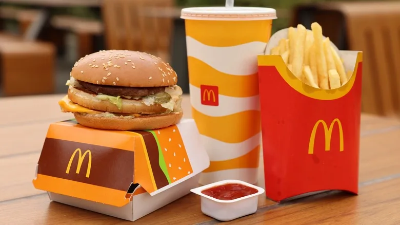 McDonald's Big Mac served with fries and drink.