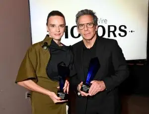 Jessica Lee Gagné, Ben Stiller at IndieWire Honors Television 2025 held at NeueHouse Hollywood on June 05, 2025 in Los Angeles, California.