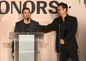 Mike Marino, Colin Farrell at IndieWire Honors Television 2025 held at NeueHouse Hollywood on June 05, 2025 in Los Angeles, California.