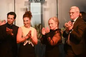 David Del Rio, Jennie Snyder Urman, Kathy Bates at IndieWire Honors Television 2025 held at NeueHouse Hollywood on June 05, 2025 in Los Angeles, California.