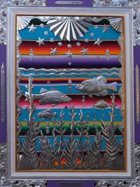 Esteban Ismael Durán combines textile, tin in a startlingly contemporary way