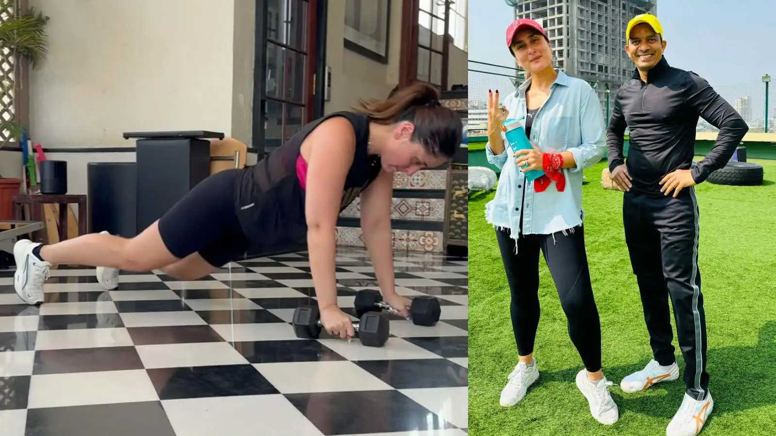 Kareena Kapoor loves a fitness challenge!(Instagram/ Mahesh Fitness Club) Kareena Kapoor loves a fitness challenge!(Instagram/ Mahesh Fitness Club)