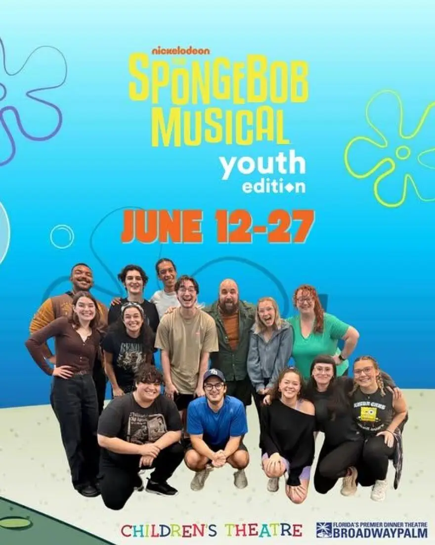 Broadway Palm Dinner Theatre Poster for 'The SpongeBob Musical Youth Edition'