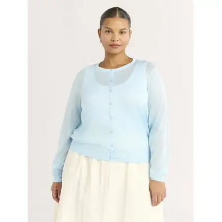 Scoop Woman's Shrunken Cardigan Sweater, Sizes Xs-Xxl