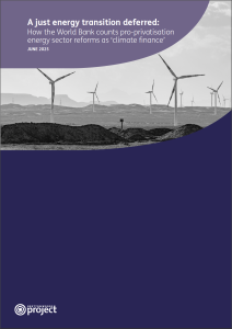 New data reveal World Bank DPF ‘climate finance’ carries strong private sector bias, undermining a just transition