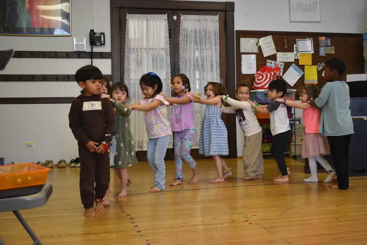 Children from the Settlement Music School Kaleidoscope Preschool Arts Enrichment Program in Philadelphia. (Meg Looby/Settlement Music School)