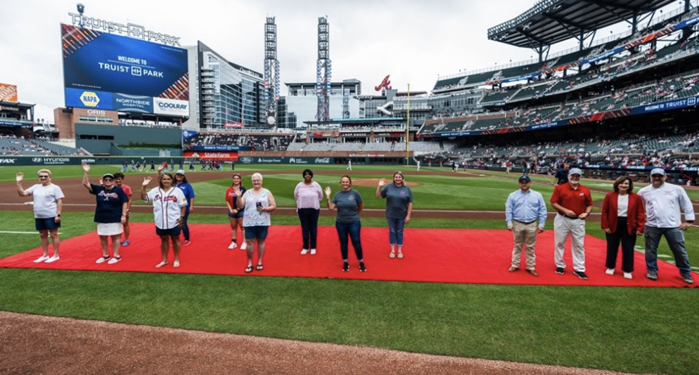 Flat Rock Middle school nutrition honored at Braves game