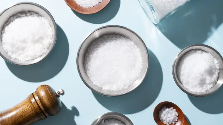 variety of salt displayed