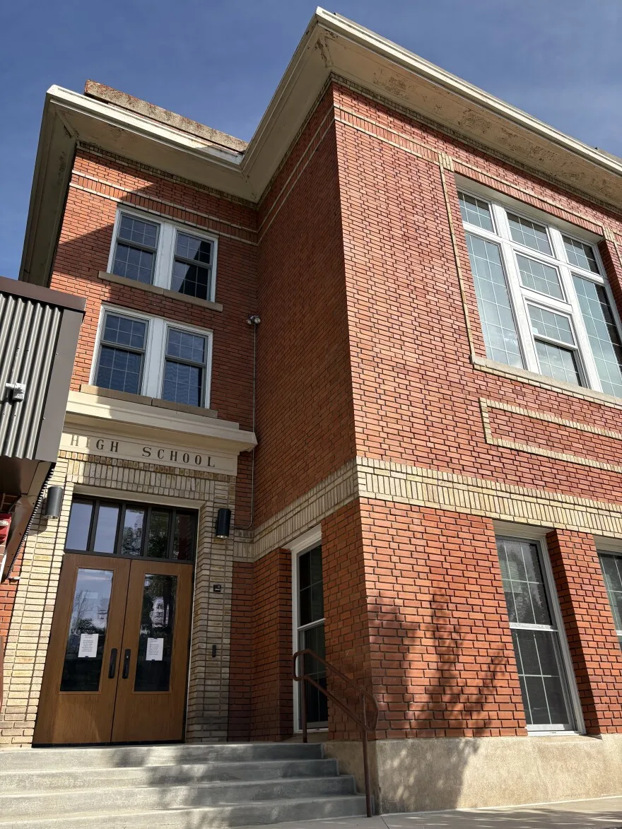 Yampa Valley High School is housed in a historic brick building in downtown Steamboat Springs. 