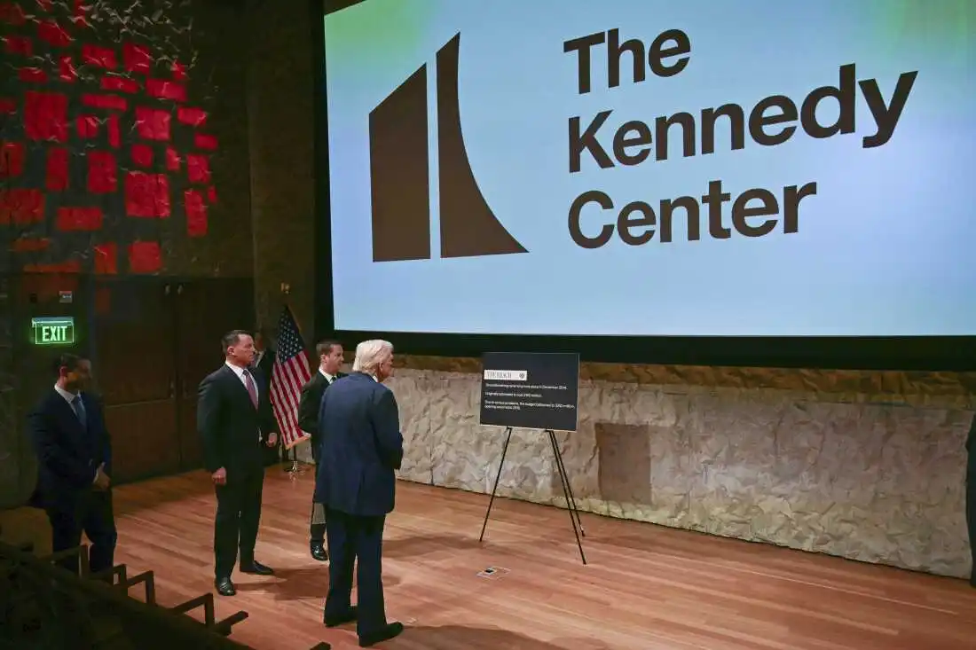 President Trump tours the John F. Kennedy Center for the Performing Arts in Washington, D.C., on March 17, 2025.