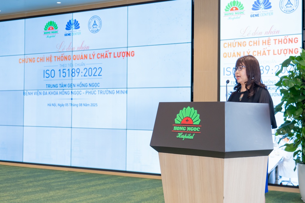 Trung tâm Gen Hồng Ngọc nhận chứng chỉ ISO 15189:2022