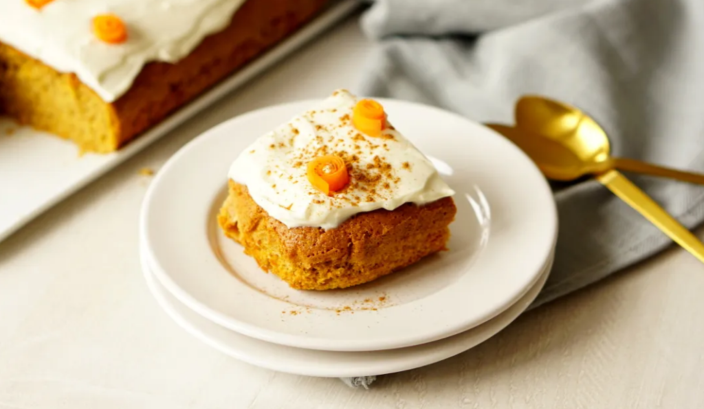 carrot cake with maple cream cheese frosting