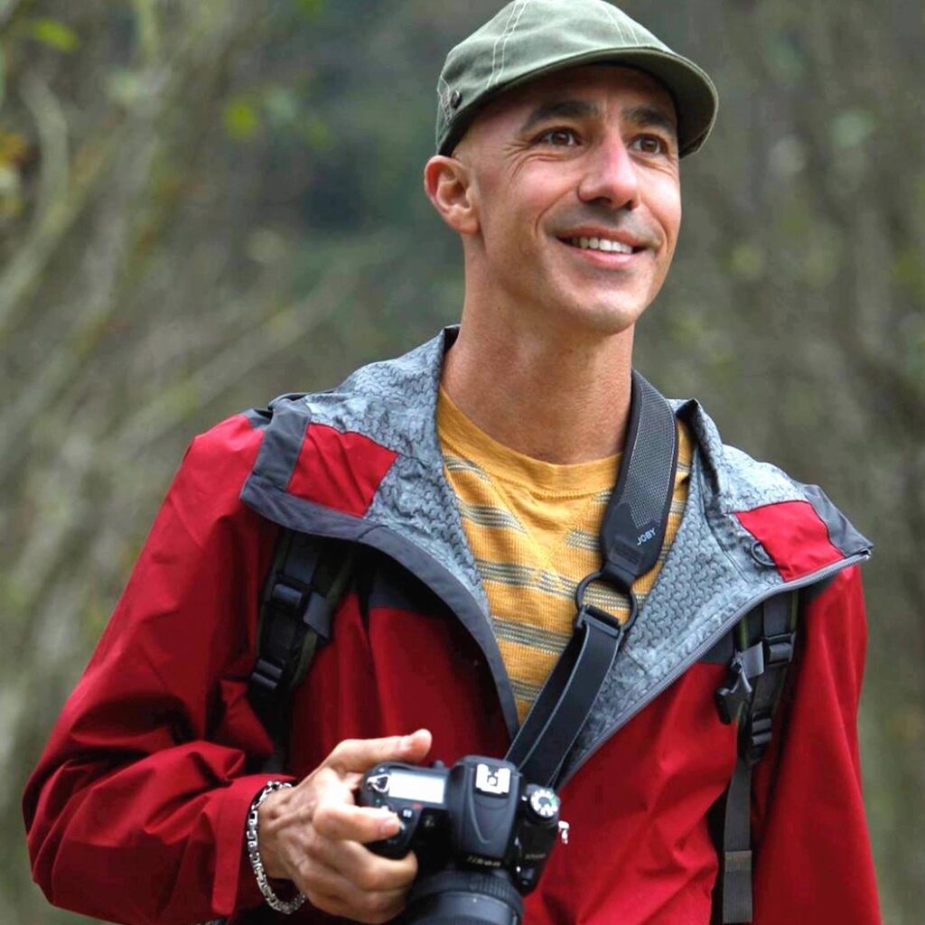 Robert Danhi holding camera
